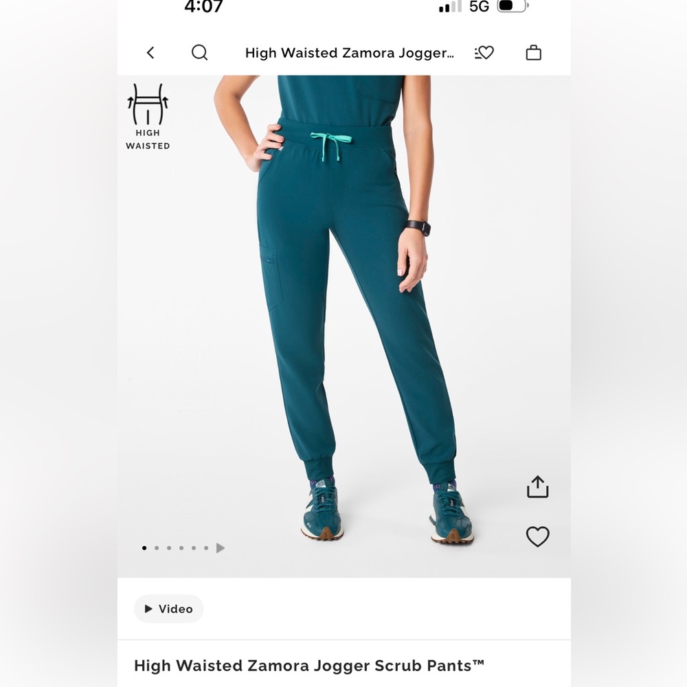 Zamora Jogger Scrub Pants - Caribbean blue